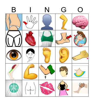 Lichaamsdelen - BINGO 1 Bingo Card