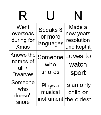 ASPIA People Bingo Card