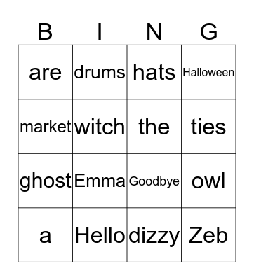 BINGO Card