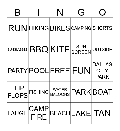 ALEX'S SUMMER PARTY Bingo Card