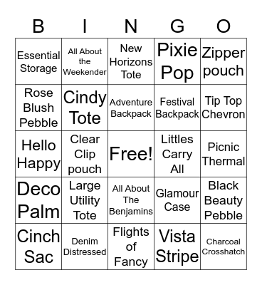Thirty One Bingo Card