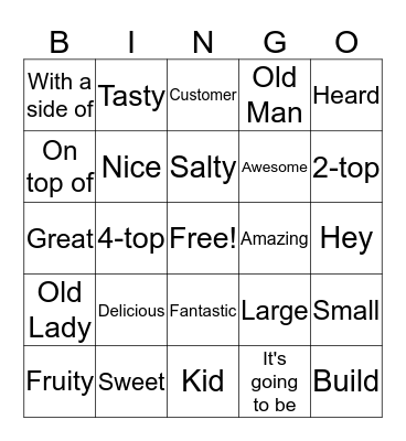 The Olde Pink House Bingo Card