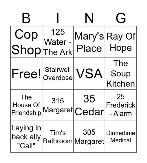 2 The Zoo Bingo Card