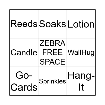 Pink Zebra Bingo Card