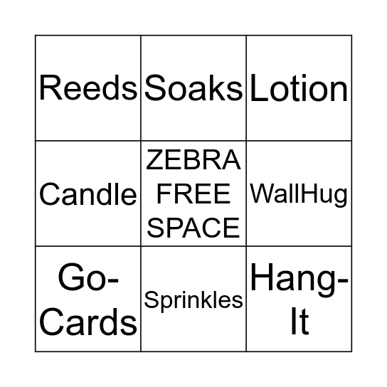 Pink Zebra Bingo Card
