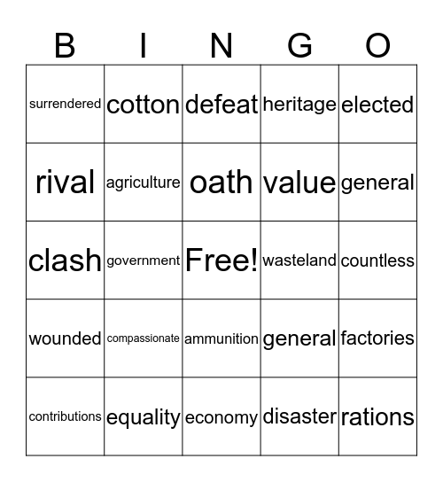 Knowledge 9 Review Bingo Card