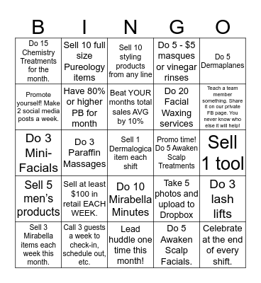 It’s your LUCKY month  Bingo Card