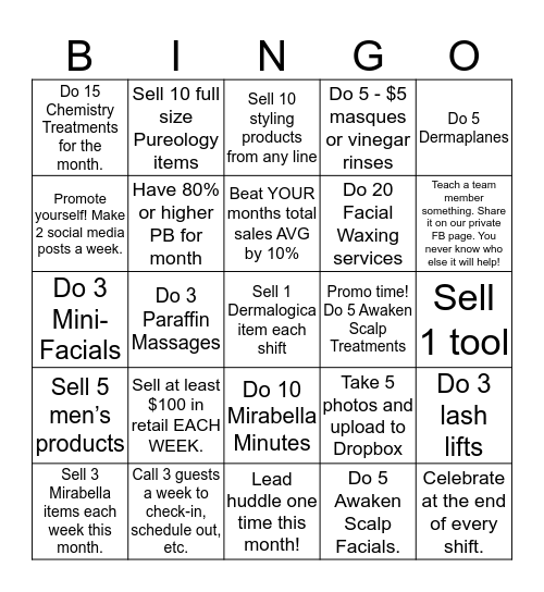 It’s your LUCKY month  Bingo Card