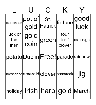 Lucky Bingo Card