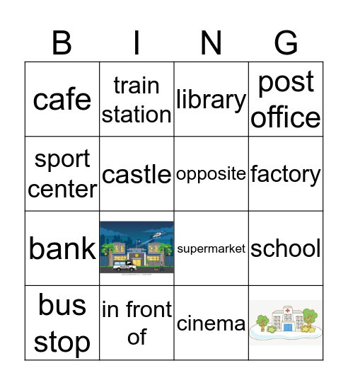 Places Bingo Card