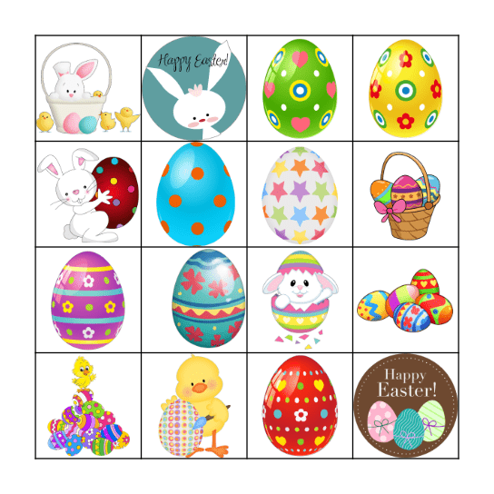 HAPPY EASTER Bingo Card