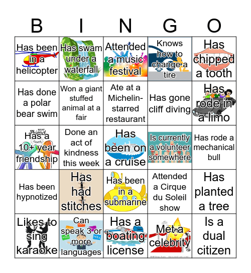 SORCE HUMAN BINGO Card