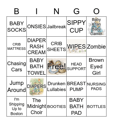 BABY SHOWER Bingo Card