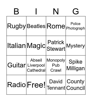 Paul has already told us Bingo Card
