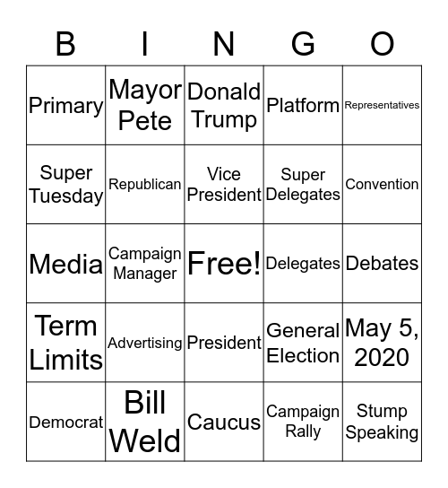 Election Bingo Card