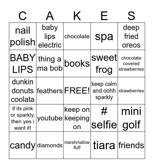 awesome party bingo Card