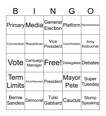 Election Bingo Card