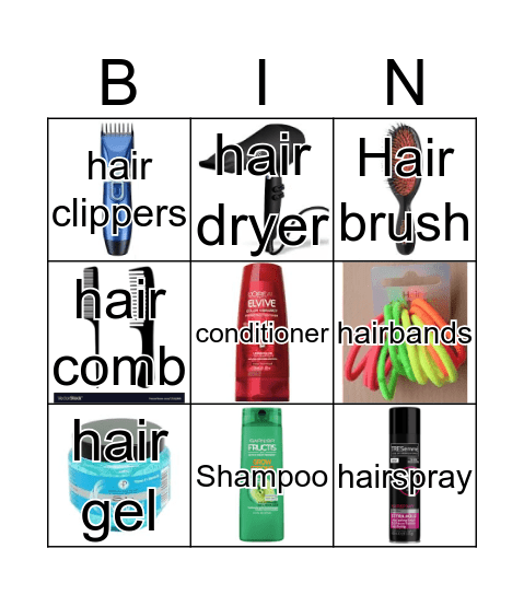Hair Care Products Bingo Card