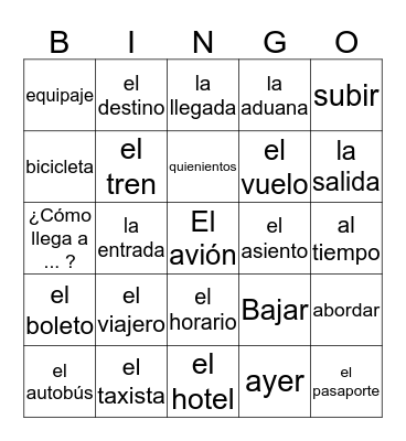 ¡Lo Tengo! Bingo Card