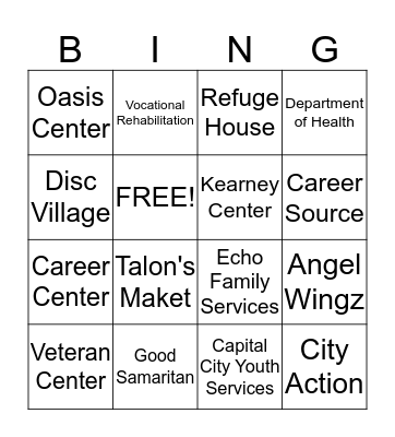 Resource Fair Bingo  Bingo Card