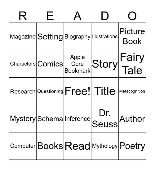 READO Bingo Card