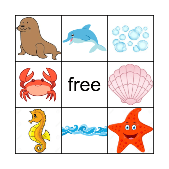 Ocean Bingo Card