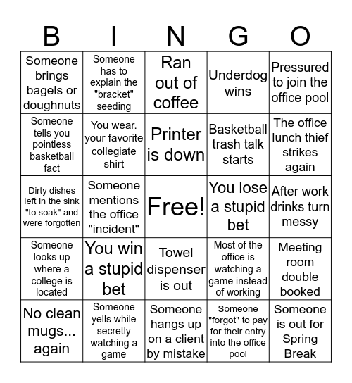 March 2020 Bingo Card