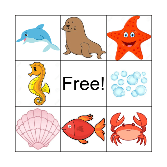 Ocean Bingo Card