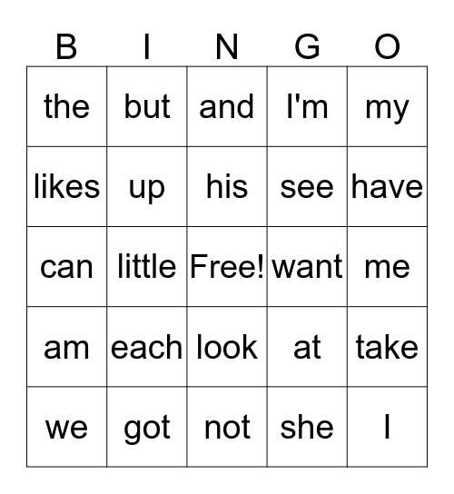 Evan's Bingo Card Bingo Card