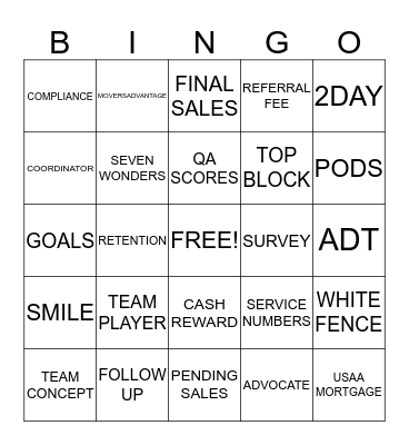 SEVEN WONDERS  Bingo Card