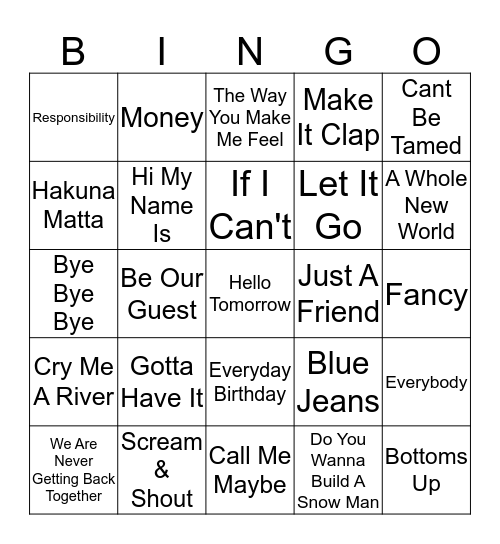 LDOM Bingo Card