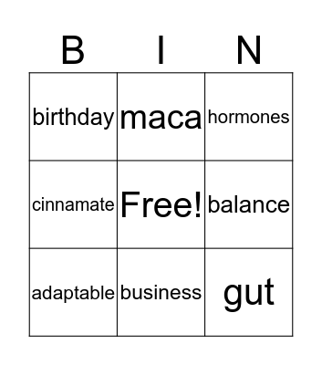 Solle Bingo Card