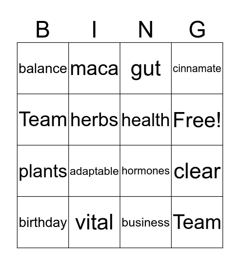 Solle Bingo Card