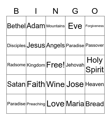 JW Bingo Card