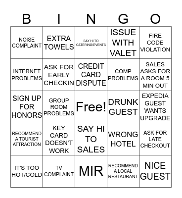 Embassy Bingo Card