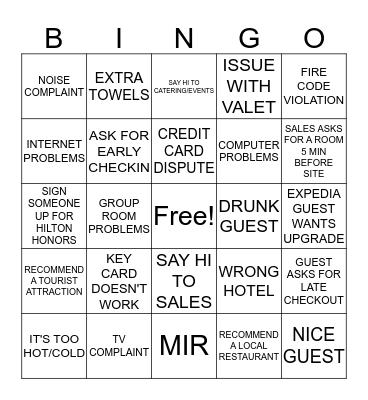 Embassy Bingo Card