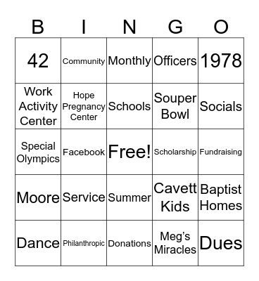 MSL Bingo  Bingo Card