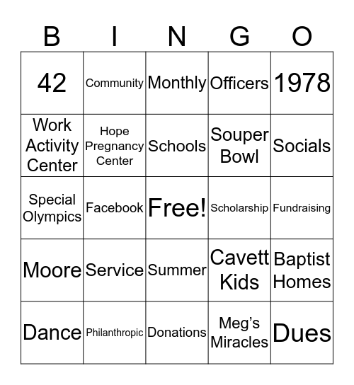 MSL Bingo  Bingo Card