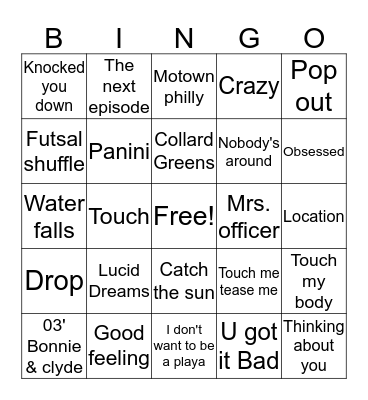 BSA Musical Bingo Card