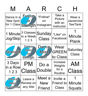 SPRING INTO FITNESS CHALLENGE! Bingo Card
