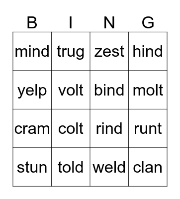 Rule Breaker Bingo Card