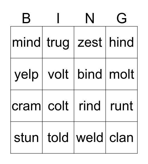 Rule Breaker Bingo Card