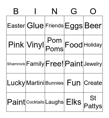 March Craftini 2 Bingo Card