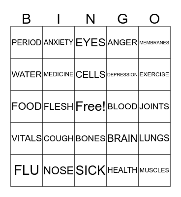 NURSING GROUP Bingo Card