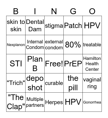 KNOW YOUR STATUS Bingo Card