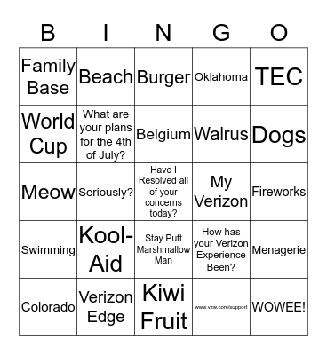 Bingo Card