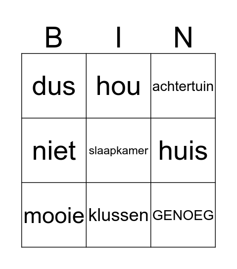 Van Sart, blz. 198 Bingo Card