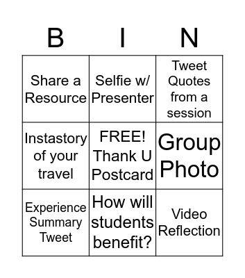 ASU GSV Conference Bingo Card