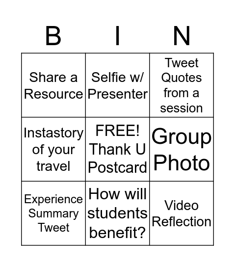 ASU GSV Conference Bingo Card