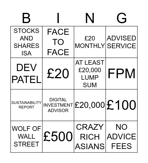CROSS TAX YEAR OPTIONS Bingo Card